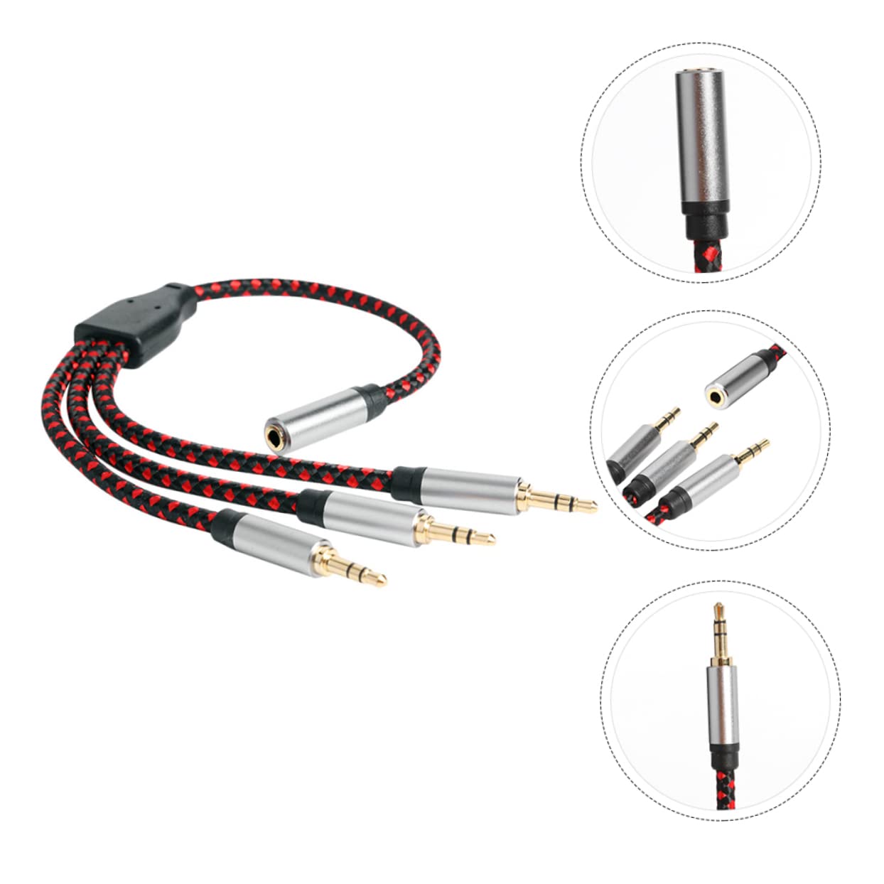 Angoily 3pezzi Audio Splitter Estensione Adattatore Audio Per Utilizzo Cuffie e Microfoni Compatibile Laptop e Smartphone Design Flessibile e Resistente