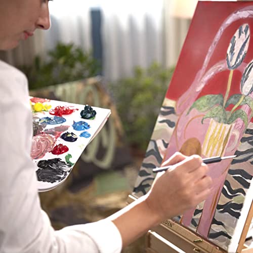 Meeden Disposable Palette Paper Pad, 9X12 Inch, 40 White Sheets, 54 Lb, Glue-Bound, Bleed-Proof Paint Palette With Thumb Hole, For Oil Paint, Acrylics, Watercolors & Gouache #TOP6