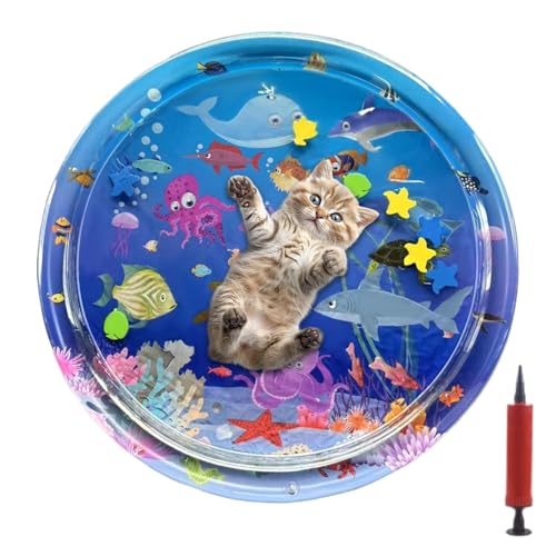 Tapis de jeu à eau pour chat , tapis sensoriel et interactif pliable - 8