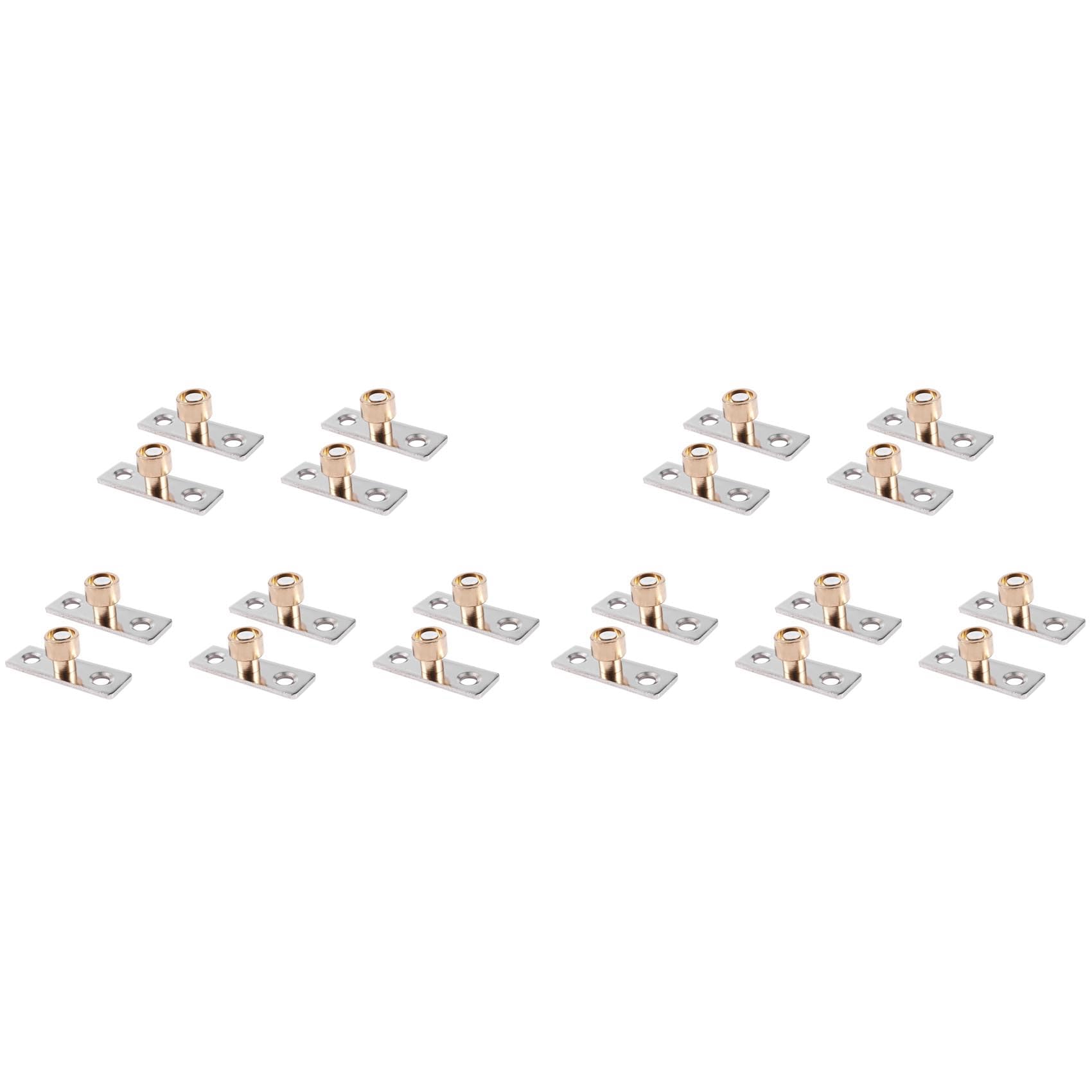 Jnchdghwa Silver Gold 12Mm Diameter Wooden Sliding Door Guide Metal Locator Stopper 20Pcs