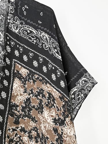 Image of Spicy Sandia Kimonos for Women Floral Beach Cover Up Loose Swimsuit Bathing Suit Coverup Cardigan for Summer Swimwear