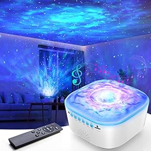 Galaxy Projector, Star Projector Night Light with Remote Control/Timer Function/Built-in Music, LED Projector Light with…