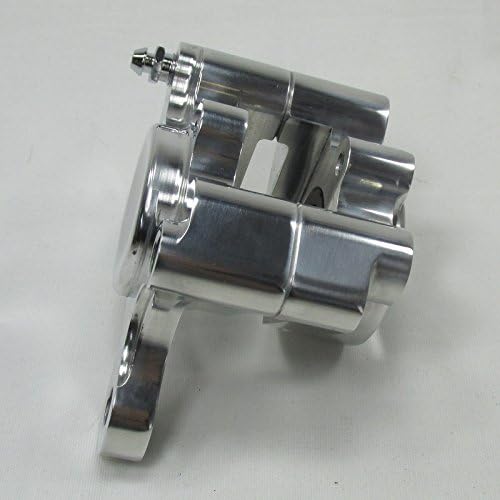 Miniatura 2 de Pinza de freno trasera de 2 pistones para motocicleta de aluminio pulido con pastillas - Harley Chopper Bobber Cafe Racerer con pastillas - Harley