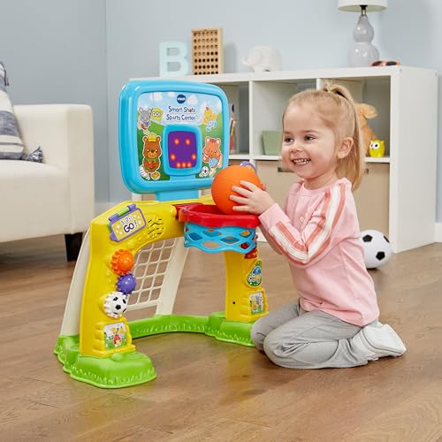 VTech Bébé Multisport Interactif Structure de Motricité Bébé 2 en 1 Cage de Foot Panier de Basket avec Tableau de Score et Ballons Cadeau Enfant Dès Contenu en Français - vue 8