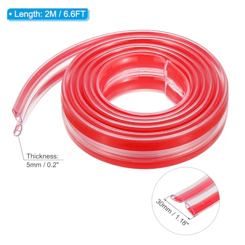 Image of PATIKIL Edge Protector Strip, 1.18IN x 6.6FT Children Proofing Silicone Soft Clear Corner Protectors Pre-Taped Strong Adhesive for Cabinets Tables Desk Drawers