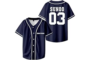Official ENHYPEN SuNoo V-Neck Baseball Jersey Summer Short-sleeve