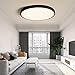 Produktbild MOONSEA 28W LED Deckenleuchte Warmweiß 3500K Rund Modern Deckenlampe für küche Wohnzimmer Schlafzimmer Kinderzimmer, 40 * 40 * 5cm (Schwarz)