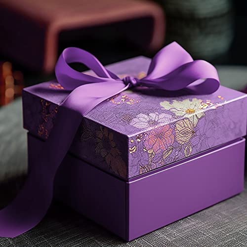 Image of Solid Color Double Faced Purple Satin Ribbon 1 /2 inch X 25 Yards, Ribbons Perfect for Crafts, Wedding Decor, Bow Making, Sewing, Gift Package Wrapping and More