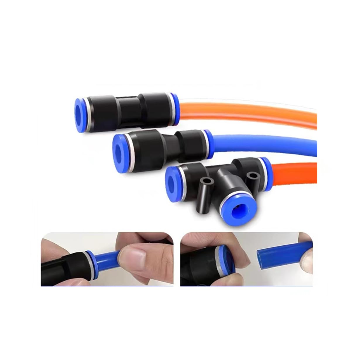 5pcs Tubo di raccordi rapidi pneumatici a 3 vie Tubo di irrigazione Connettore Push-in Tubo di irrigazione Raccordo tubo connettore rubinetto-4mm