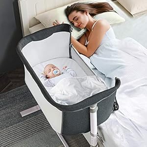 RONBEI Baby Bassinet Bedside Sleeper,Easy to Assemble Bassinets for Baby/Infants
