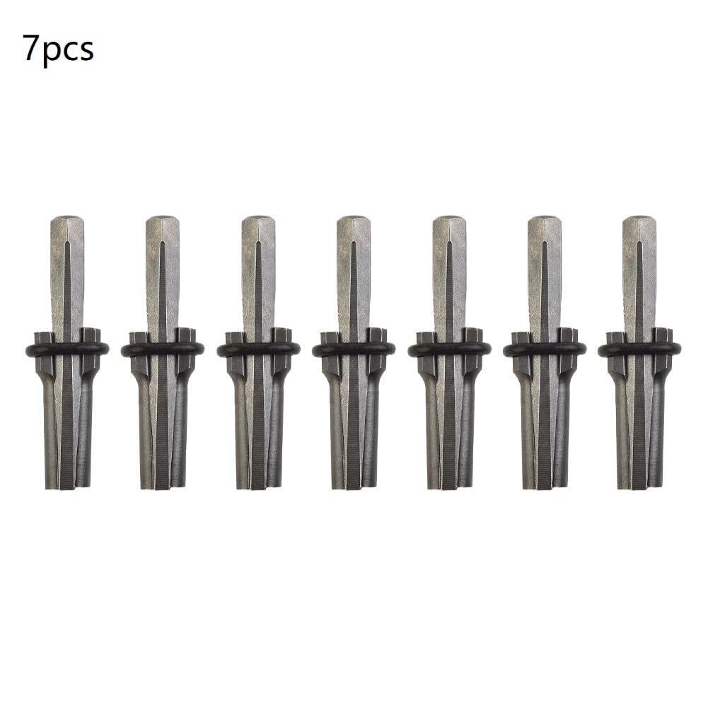 Lot de 7 cales de fendage de roches et cales à plumes, outils de fendage de pierre pour granits, bétons, roches volcaniques, roches calcaires 1,4 cm