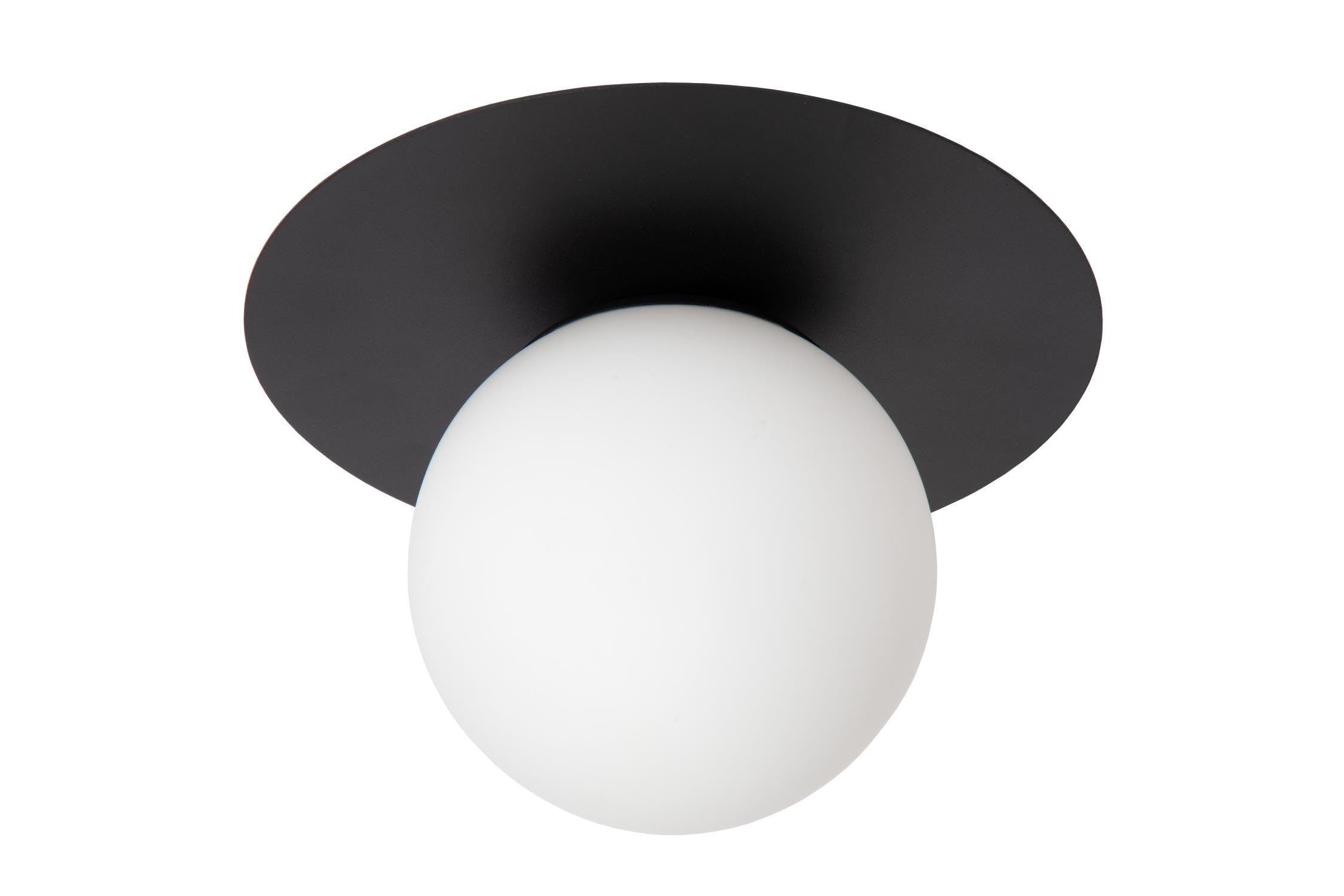 LUCIDE TRICIA - Plafonnier - Ø 25 cm - 1xE27 - Noir