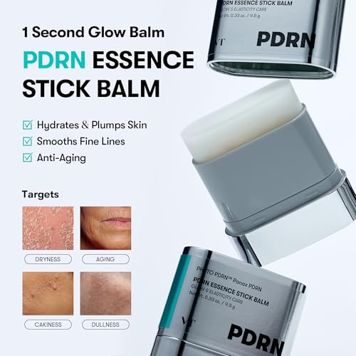 VT COSMETICS PDRN Essence Stick Balm, PDRN Collagen Multi Wrinkle Stick, All-in-One Eye & Neck Treatment, Glow Makeup Base & Face Treatment Balm, Plumping, Fine Lines, Stocking Stuffers (0.33 oz.) - Image 3