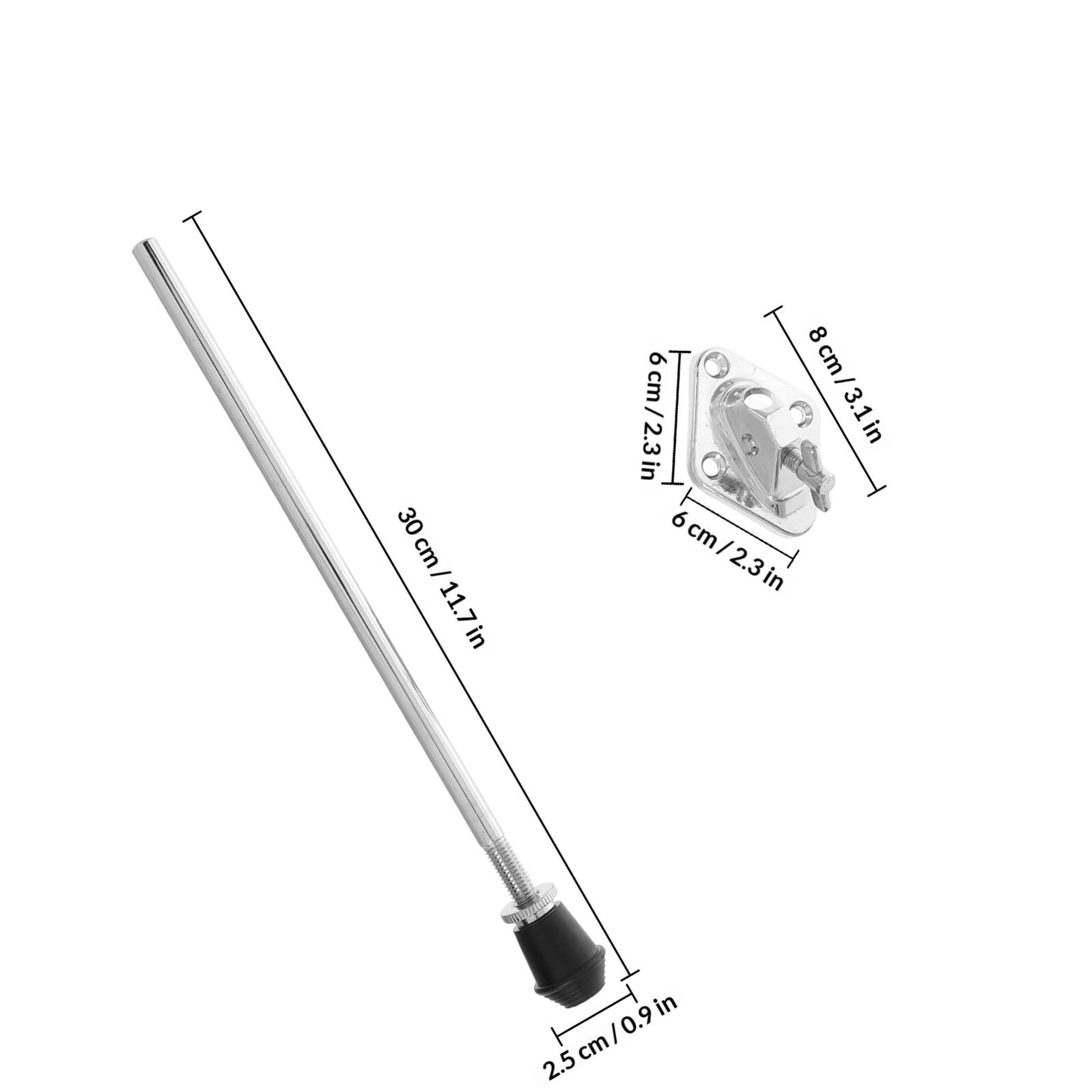Beavorty Set 2 Pezzi Gambe per Grancassa in Metallo Base Antiscivolo, Supporto Doppio per Tom da Pavimento, Accessori di Ricambio per Batteria Professionale, Installazione Rapida