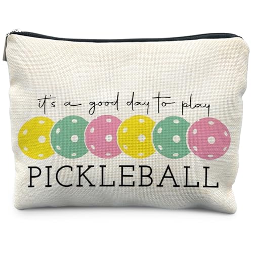 Pickleball Gifts for Women, Pickleball Makeup Bag Cosmetic Pouch, Pickleball Accessories Women