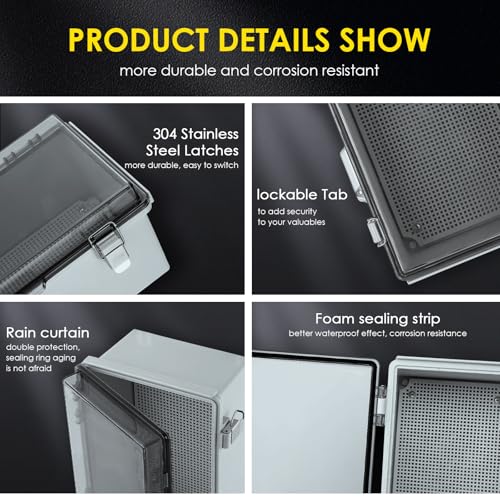 IP67 ABS Outdoor Electrical Junction Box Waterproof with Aluminum DIN Rail by Joisyoya - Used condition - Image 4