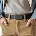 Groove Life Groove Belt Gun Metal/Stone - Men's Stretch Nylon Belt with Magnetic Aluminum Buckle, Lifetime Coverage - Medium (33-36
