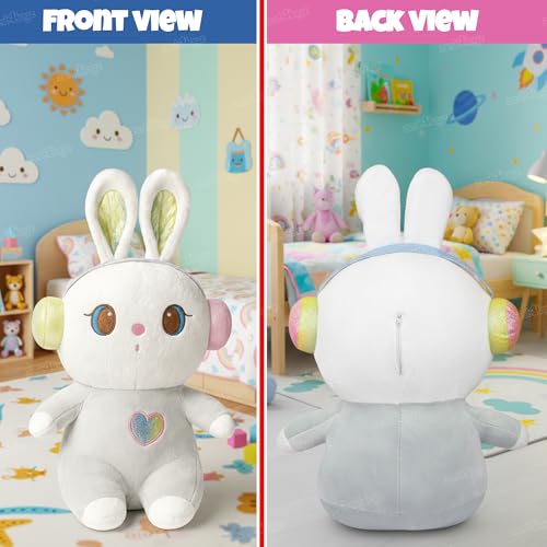 Image of Zest 4 Toyz Soft Toy for Girls (35 cm) | Cute Stuffed Animal Plush Toy | Baby Toys | Rabbit Soft Toy Cuddly Teddy Bear for Kids | Cute Stuffed Rabbit Toy | Birthday Gift for Girls - White