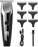 DAXXIN Hair Cutting Tool, Men Cordless Hair Mustache Trimmer Hair Cutting Groomer Kit Precision Trimmer Waterproof USB