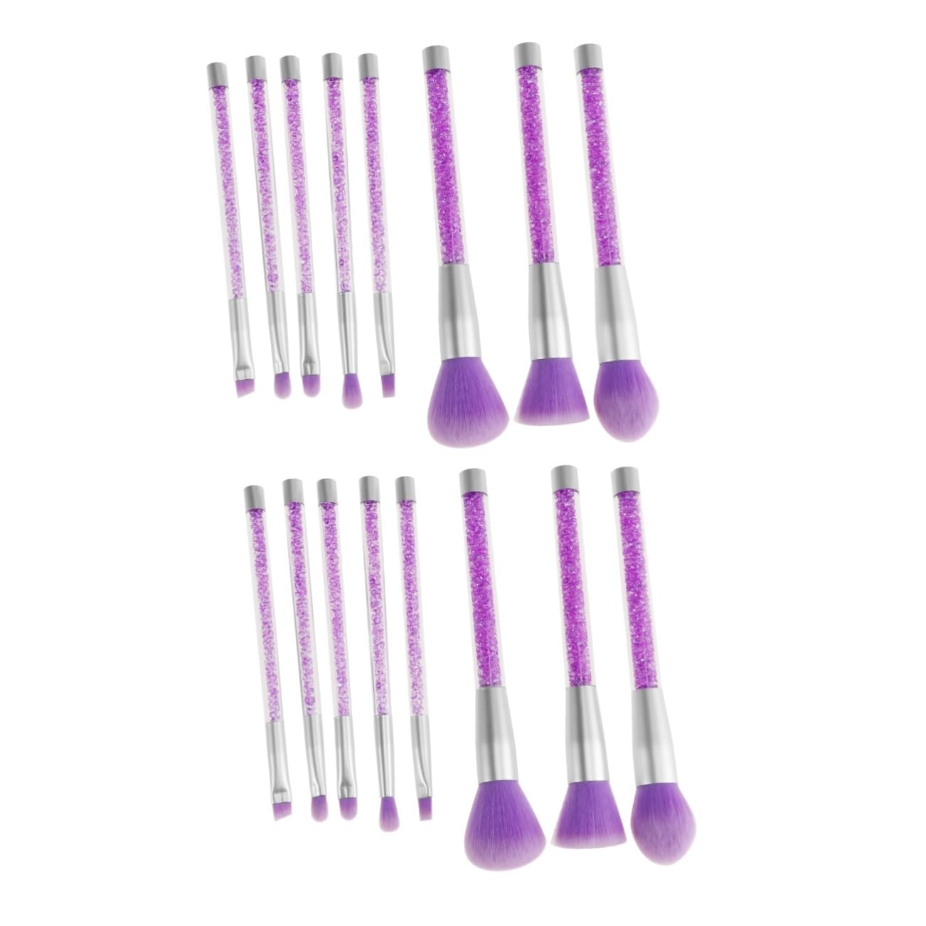 Housoutil 16stücke Teiliges Make-up-pinselset Mit Transparentem Kristall Und Strassgriff Professionelles Kosmetik-set Für Damen Für Tägliches Und Professionelles Make-up