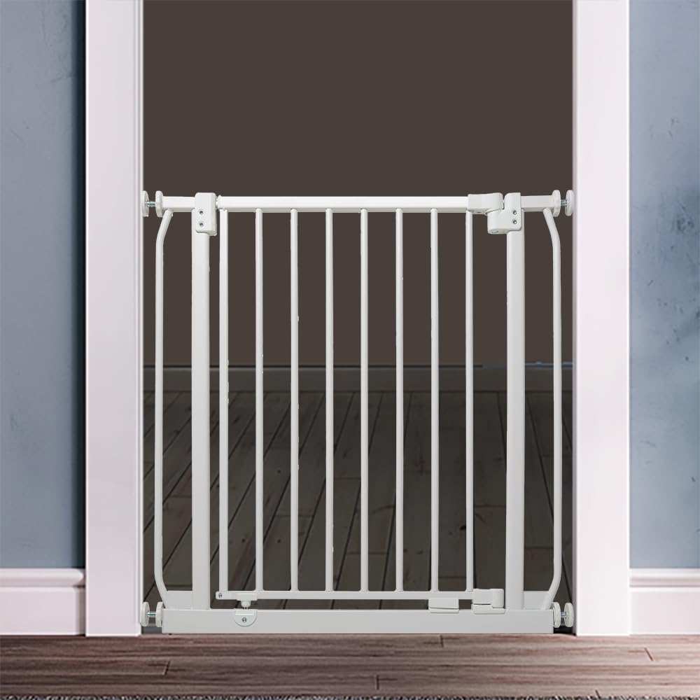 Safetots Elite Pressure Narrow Safety Gate, 65.5cm - 74.5cm, Matt White, Narrow Pressure Fit Stair Gate, Baby Gate for Doors Hallways and Spaces, Safety Barrier, Easy Installation — view 10