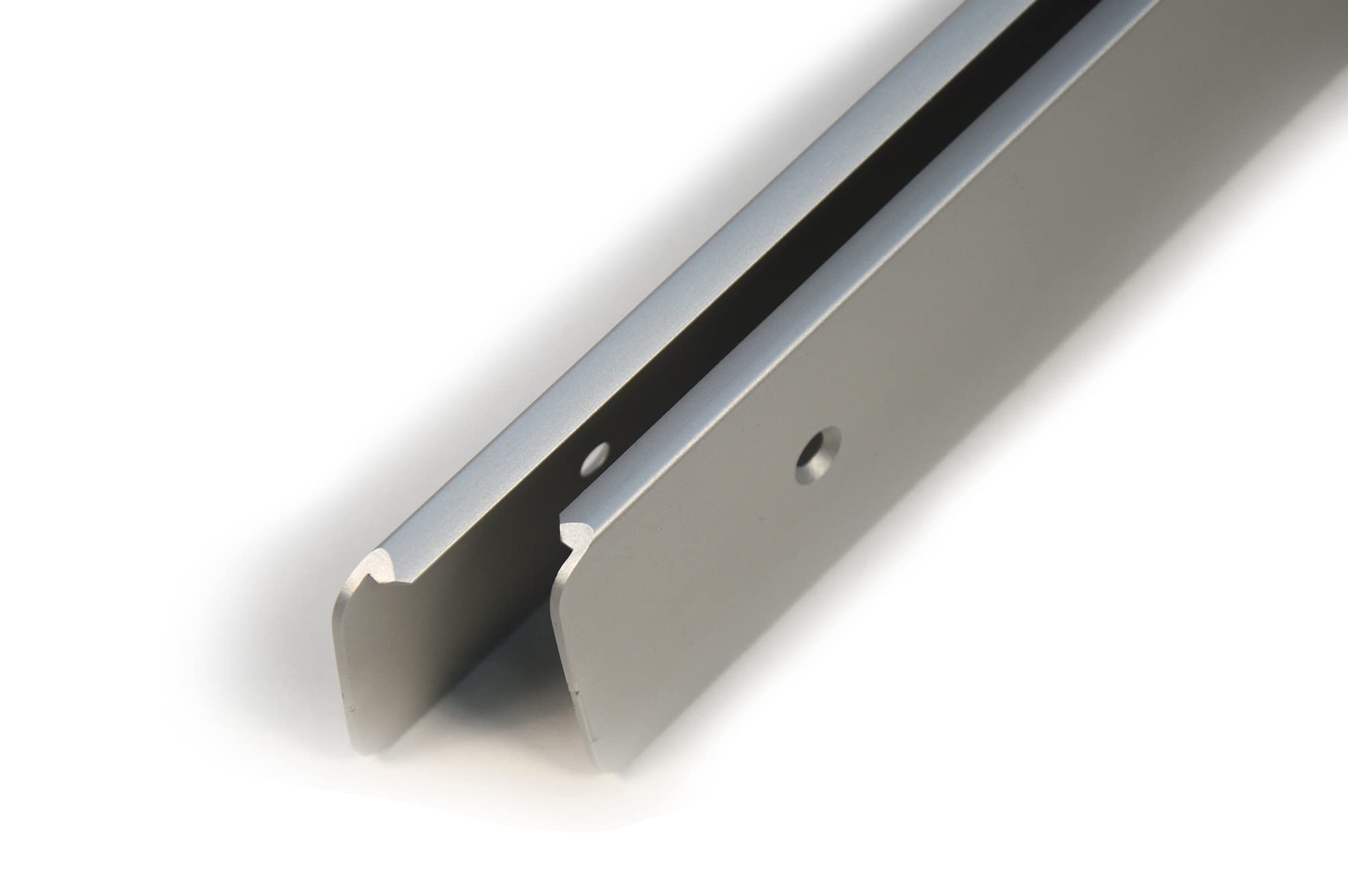 IHC Barre d'extrémité 38 mm 65 cm pour plan de travail de cuisine - Aluminium - Accessoire de cuisine - Barre d'extrémité