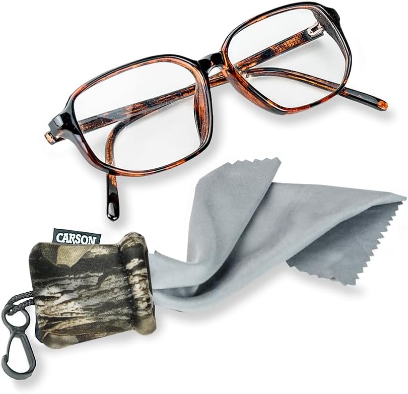 Carson Stuff-It Microfiber Lens Cloth Cleaning System for Eyeglasses, Smartphones, Tablets, Optics, Lenses, Cameras and More