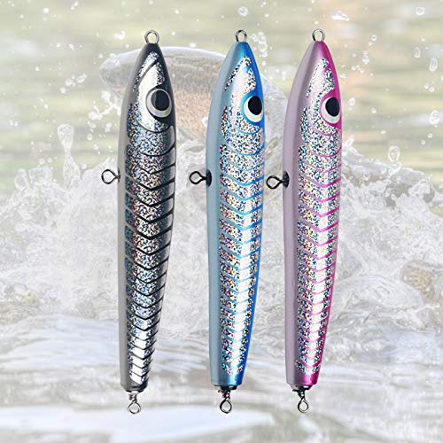 Isca de pesca, isca artificial de madeira de 20 cm 90 g realista para pesca – 01