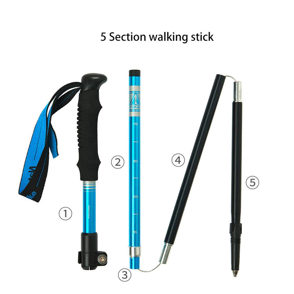 Bastones de Trekking 1 Paquetes con Sistema Antishock y Quick Lock, telescópico, Ultraligero para Excursionismo, Camping, montañismo, Caminatas, Senderismo, esquí