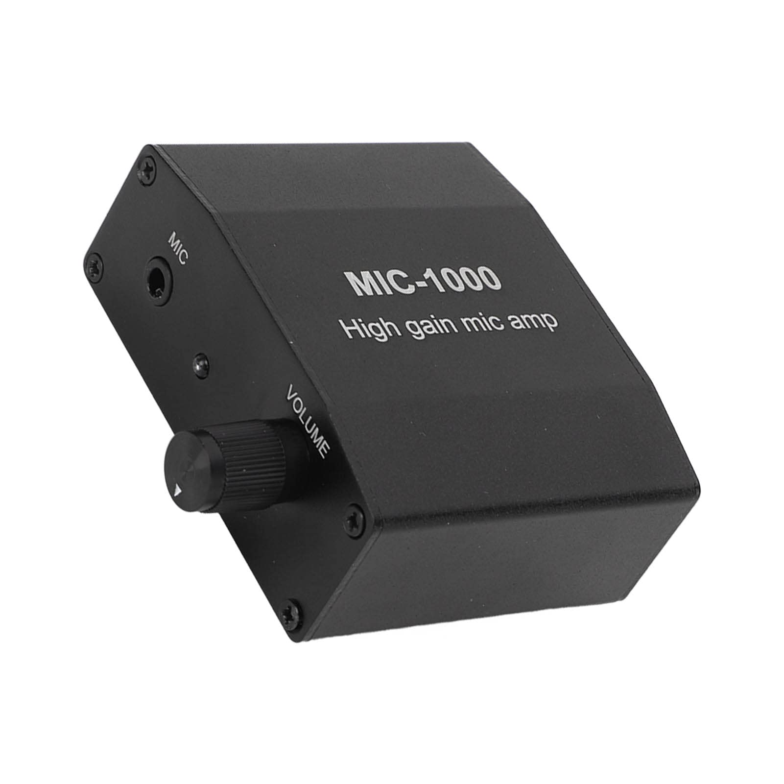 High Gain Mic Amp, Aluminium Alloy Shell ALC Control 1000 Times Amplification Accessory Set Kit for Strong Anti Interference Performance