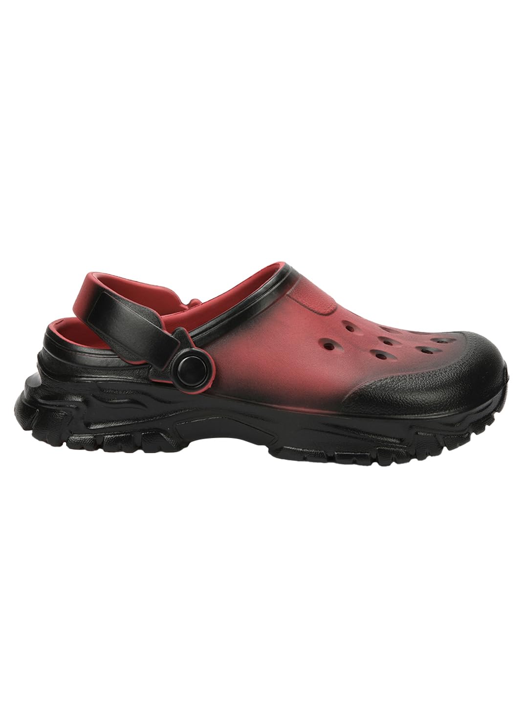bewakoof Men's Red Shadow Spray-Painted Lightweight & Comfy Ombre EVA Clogs-picture-13