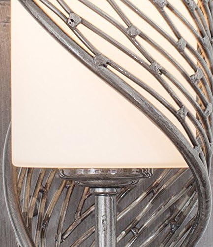 Miniatura 3 de Varaluz Flow - Aplique de pared con 1 luz - Derecha - Acabado de acero con ópalo brillante