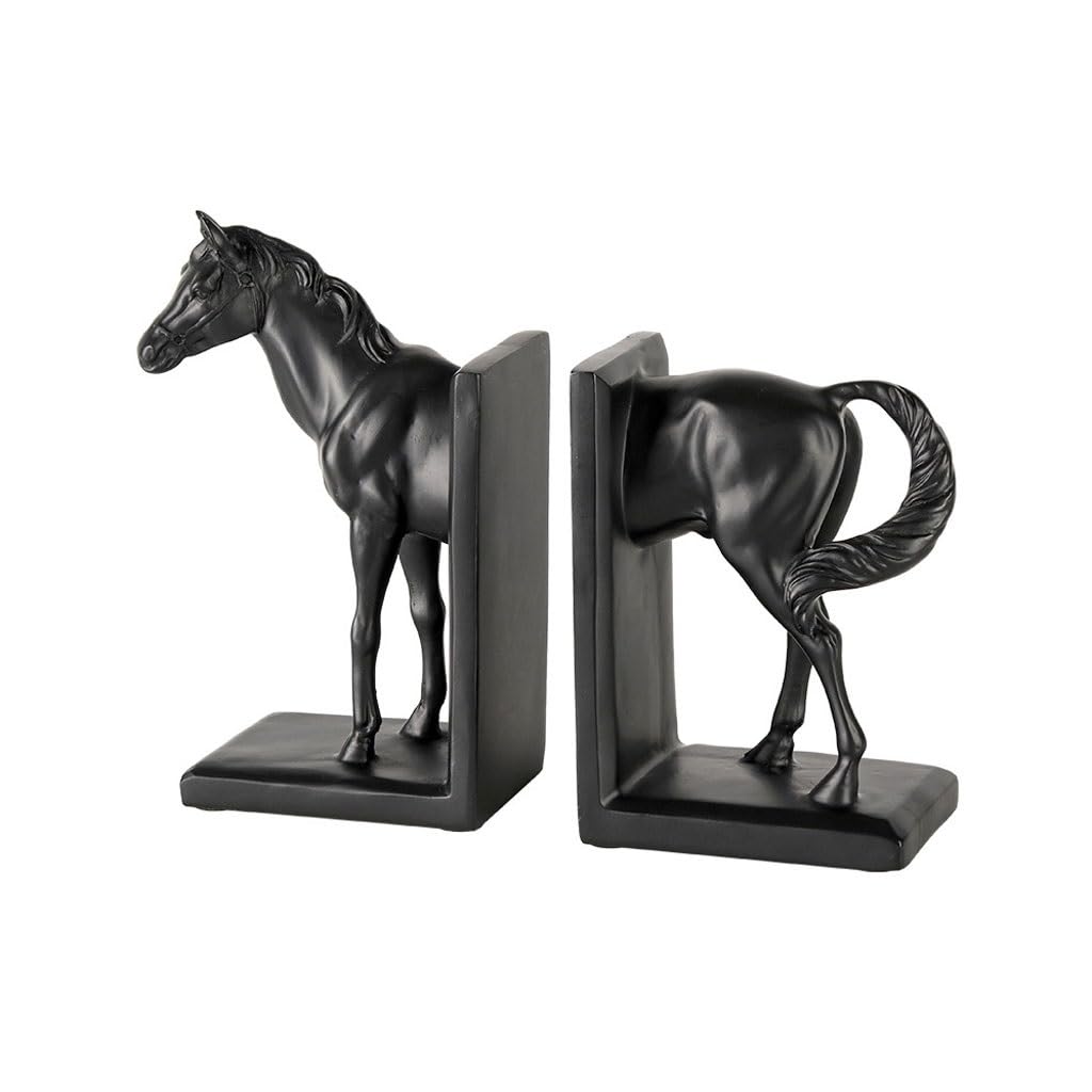 Fermalibri a forma di cavallo, decorazione per ufficio, libreria, artigianato, fermalibri per tenere libri