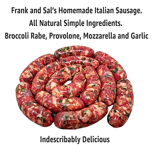 Broccoli Rabe Sausage Links - Frank And Sal Italian Market Made Fresh Daily – 8 Pounds - Nitrate Free No Additives. #TOP2