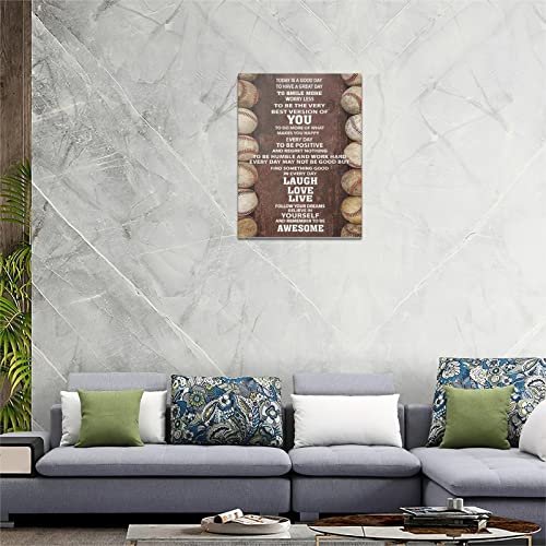Inspirational Baseball Wall Art Sport Theme Pictures Wall Decor Canvas Prints Framed Modern Motivational Quotes Painting Artwork For Bedroom Office Living Room Bathroom Dining Room 12"X16" #TOP1
