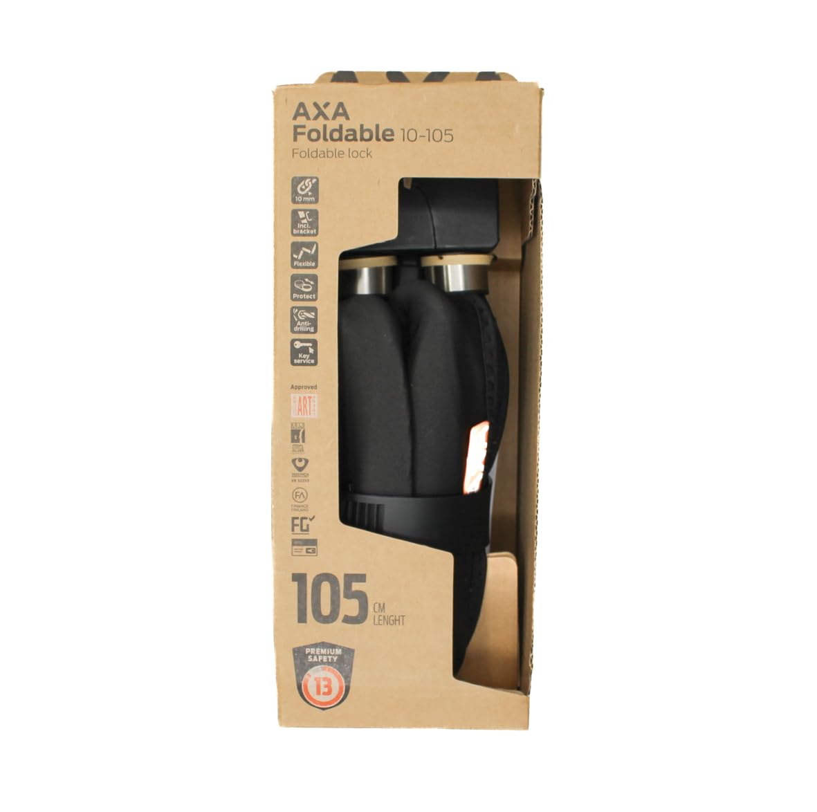 AXA Foldable 10-105 – Antivol Pliable pour vélo – Longueur 105 cm