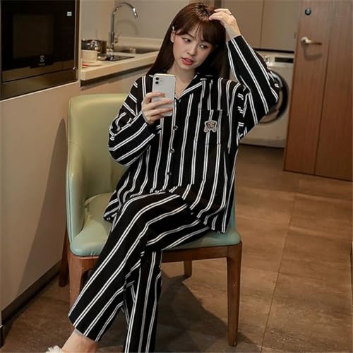 Big Girl Teens Pajamas Outfits Long Sleeve Sleepwear Soft Button Down Loungewear Pjs Lounge Set4