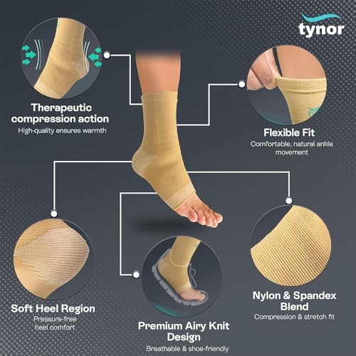 Image of TYNOR Anklet, Beige, Small, 1 Pair