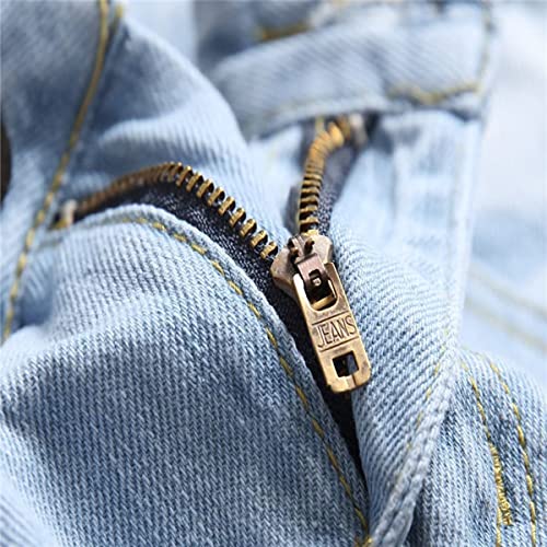 Little Boys Skinny Fit Ripped Destroyed Distressed Jeans Kids Slim Denim Pants, Light Blue, Size 84