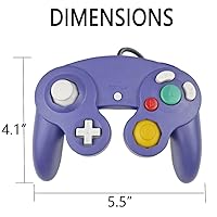 Vista 5 de Reiso Controlador USB clásico NGC con cable para Windows PC MAC (paquete de 1 morado)