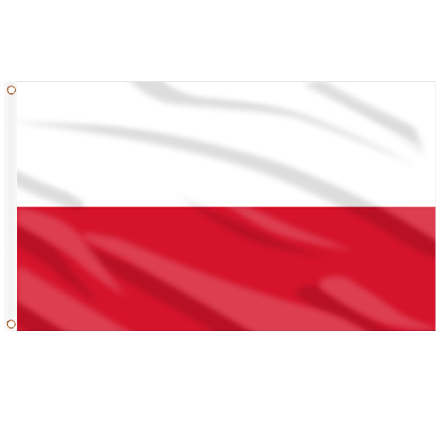 AhfuLife Poland Flag 5ft x 3ft for Party Decorations, 4Pcs Large Polish Flag Polyester Double Side with Brass Eyelets for World Cup Football National Day Garden Street Indoor Outdoor Party Decorations