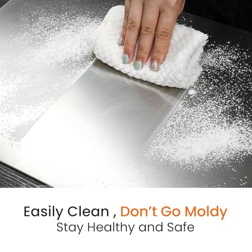 Image of Btop Stainless Steel Chopping Board, Corrosion Resistant, Waterproof, Rust-Proof, Professional Kitchen Equipment (Steel Countertop Big Chopping Board)