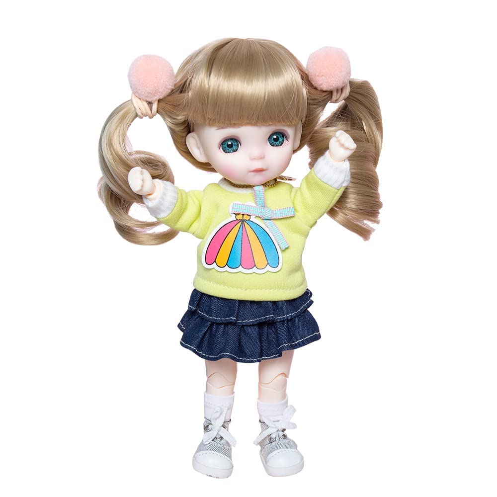 UCanaan Bjd Dolls 1/8 SD Dolls 18 Ball Jointed Doll DIY Fashion Dolls with Full Outfits 3 Pair Hands 3 Changeable Eyes ,Stand and Gift Box ,Best Gift for Girls-Hedy