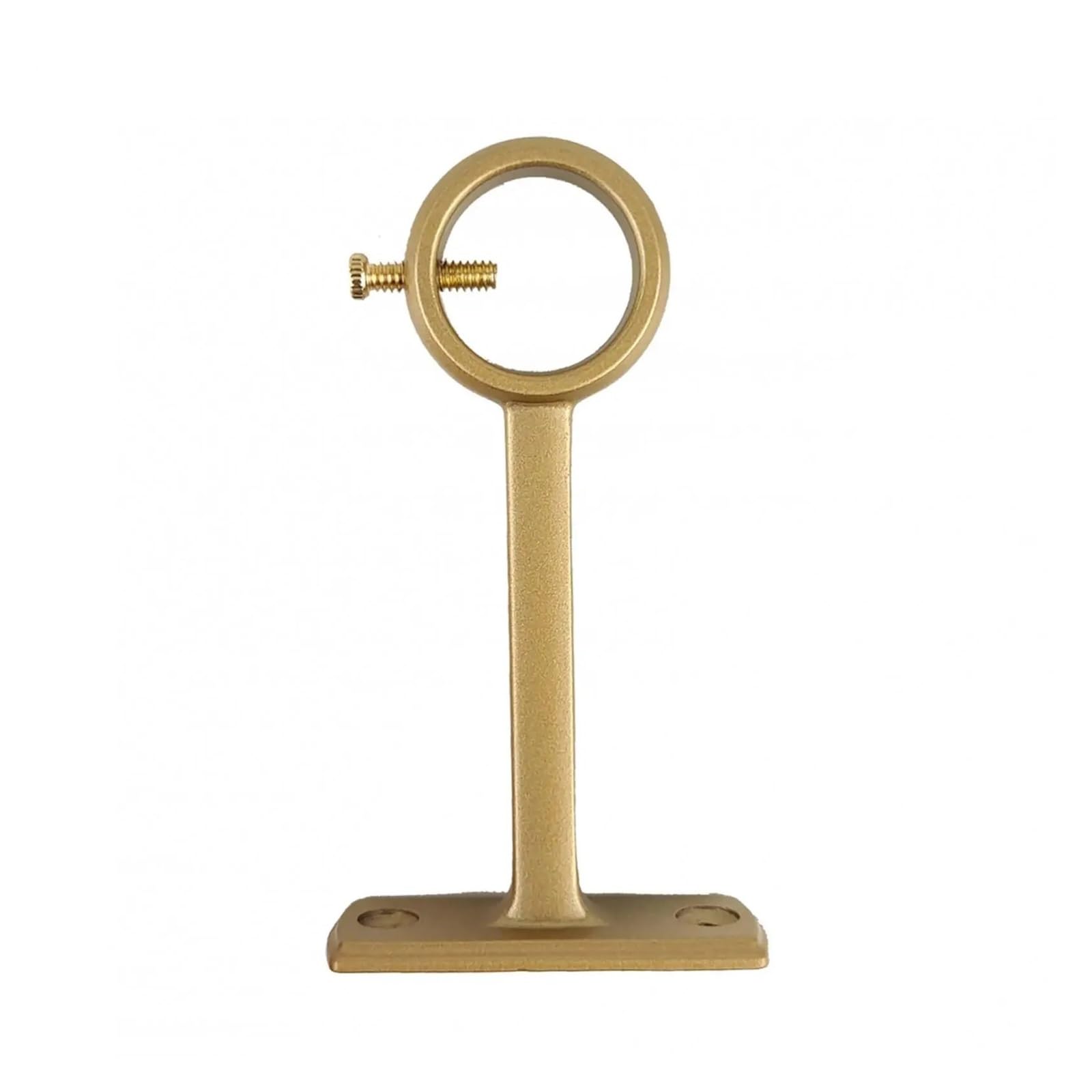 Lot de 4 supports de tringle à rideaux robustes en alliage d'aluminium à trou unique avec vis réglables pour salle de bain, balcon, cuisine