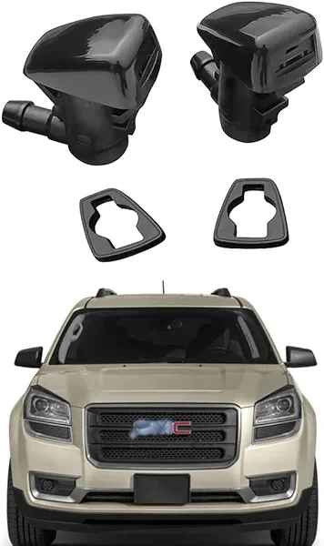 25823360 Premium Wiper Nozzles Fit for GMC Acadia 07-17, Traverse 09-17, Malibu 08-12, Enclave 08-17, SRX 10-16 Windshield Wiper Washer Fluid Jet Nozzle | Easy to Install | 2 Pack, Ref 15247800