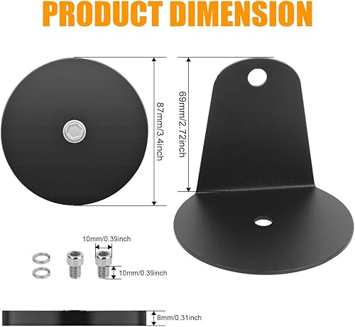 Miniatura 7 de Soporte de barra de luz magnética, potente base magnética LED soportes de montaje para iluminación de conducción todoterreno (2 unidades)