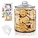 Produktbild Masthome Glas Keksdose mit Deckel,3900ml Glasbehälter mit Dichtungsring Luftdicht Bonbonglas Groß Aufbewahrungsglas für Cookies Bonbon und Mehl Hergeben 15 Frischhaltebeutel