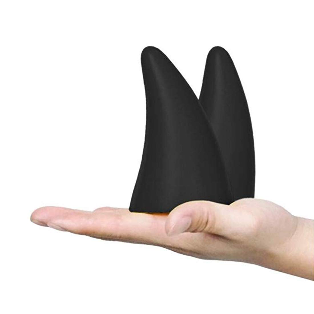 YGMONER Car 3D Devil Horns Sticker (Easy to Find Car in The Parking Lot) Halloween Car Roof Decor Elasticity Foam Bull Horns (): Classic Black