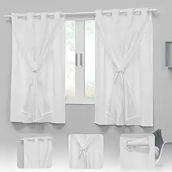Cortina Infantil Para Quarto Bebê 2,20x1,30 Menina Menino Teen Indicado para Varão até 1,80m (Branco)