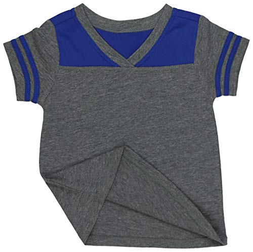 Image of ToBeInStyle Kids Boys Girls Cotton Jersey Contrast Raglan V-Neck Tee T-Shirts